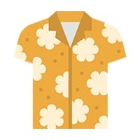 Gold Hawaiian Shirt
