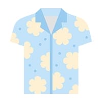 Light Blue Hawaiian Shirt