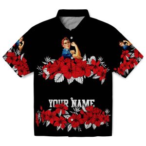 40s Hibiscus Stripe Hawaiian Shirt Best selling