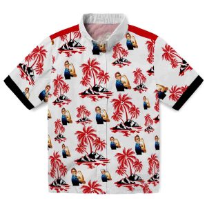 40s Palm Island Print Hawaiian Shirt Best selling