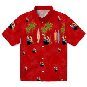 40s Surfboard Palm Hawaiian Shirt Best selling