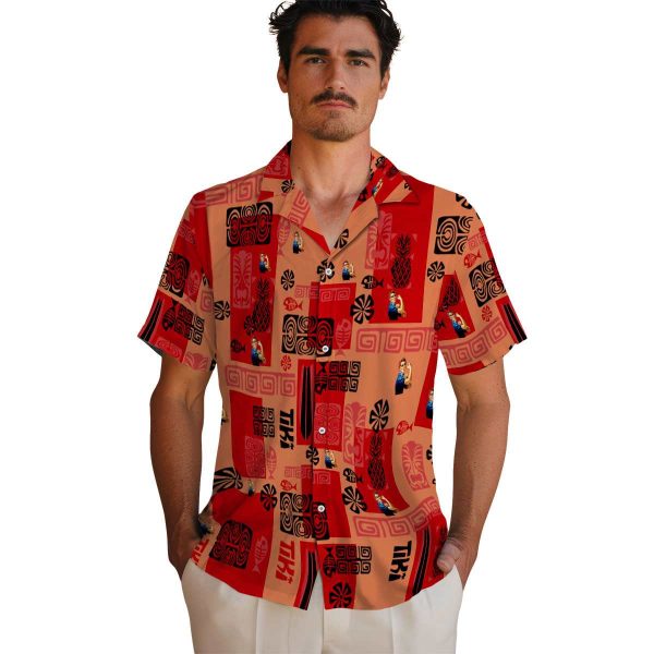 40s Tribal Symbols Hawaiian Shirt High quality