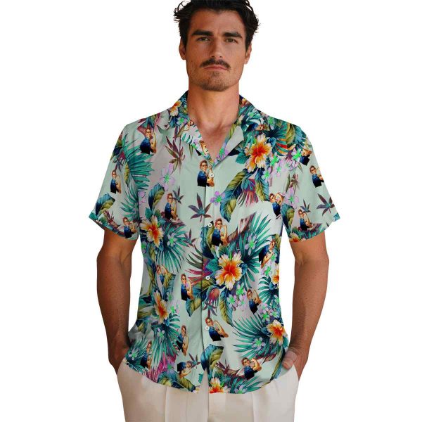 40s Tropical Foliage Hawaiian Shirt High quality