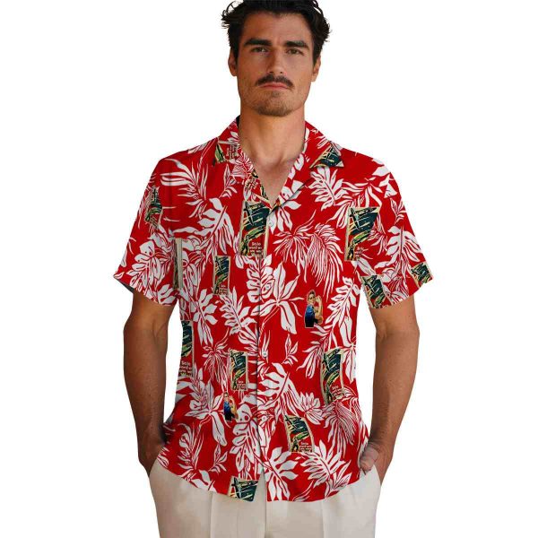 40s Tropical Leaf Hawaiian Shirt High quality