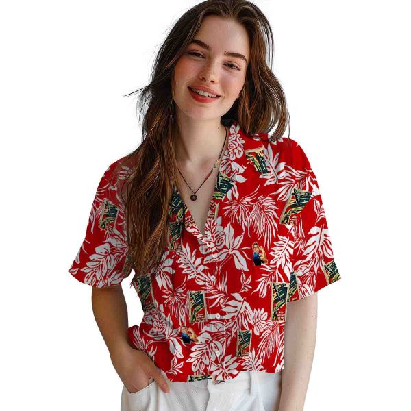 40s Tropical Leaf Hawaiian Shirt Trendy