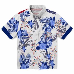 4th Of July Patriotic Hibiscus Design Hawaiian Shirt Best selling