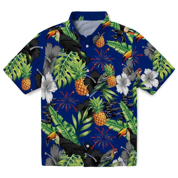 4th Of July Toucan Hibiscus Pineapple Hawaiian Shirt Best selling