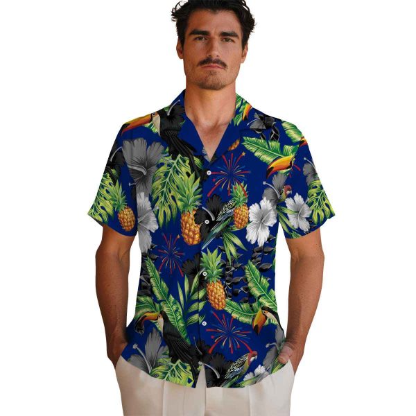 4th Of July Toucan Hibiscus Pineapple Hawaiian Shirt High quality
