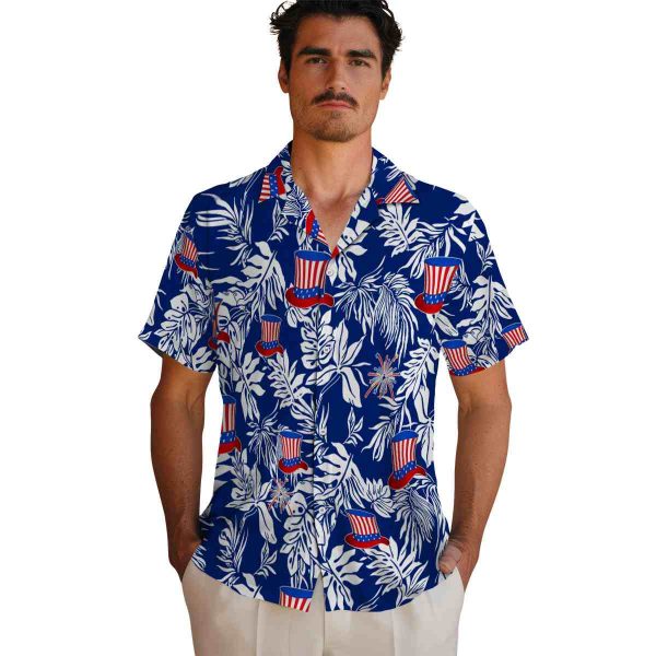 4th Of July Tropical Leaf Hawaiian Shirt High quality