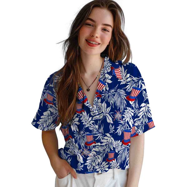 4th Of July Tropical Leaf Hawaiian Shirt Trendy