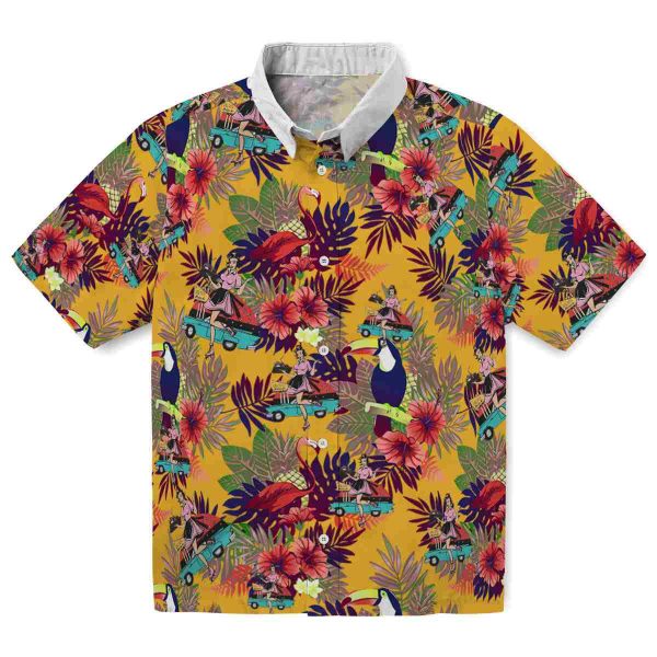 50s Floral Toucan Hawaiian Shirt Best selling