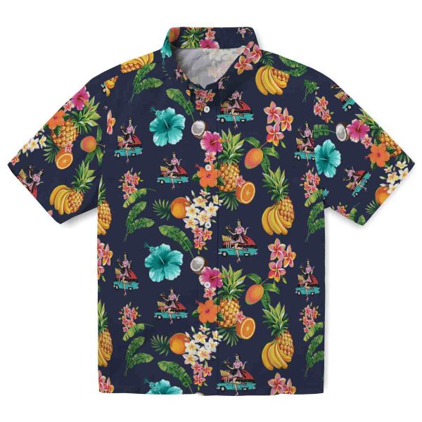 50s Hibiscus And Fruit Hawaiian Shirt Best selling