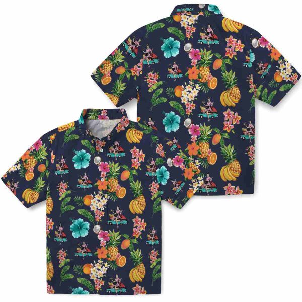 50s Hibiscus And Fruit Hawaiian Shirt Latest Model