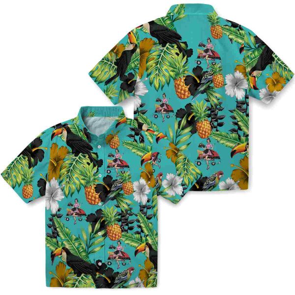 50s Toucan Hibiscus Pineapple Hawaiian Shirt Latest Model