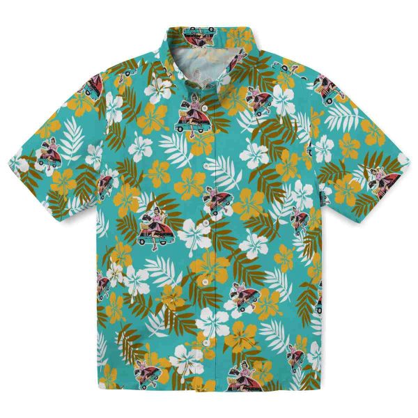 50s Tropical Floral Hawaiian Shirt Best selling