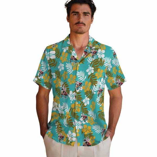 50s Tropical Floral Hawaiian Shirt High quality