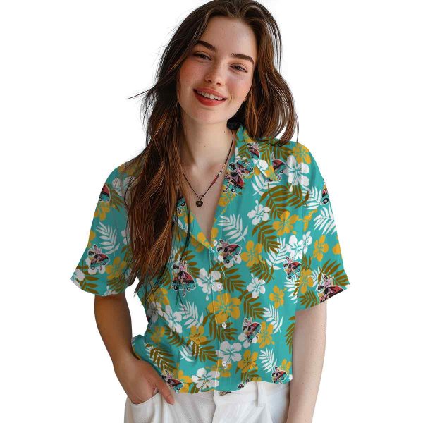 50s Tropical Floral Hawaiian Shirt Trendy