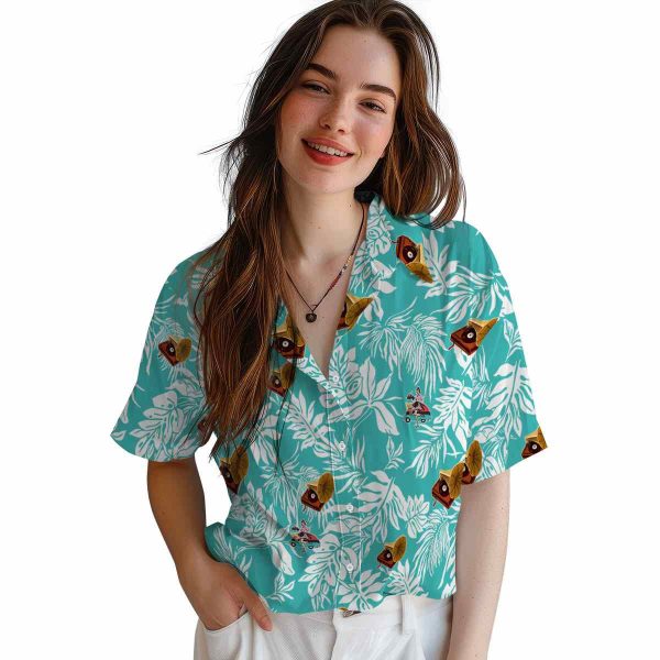 50s Tropical Leaf Hawaiian Shirt Trendy