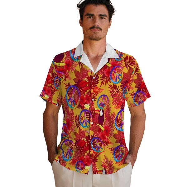 60s Floral Toucan Hawaiian Shirt High quality