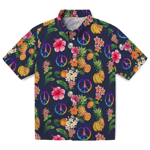 60s Hibiscus And Fruit Hawaiian Shirt Best selling