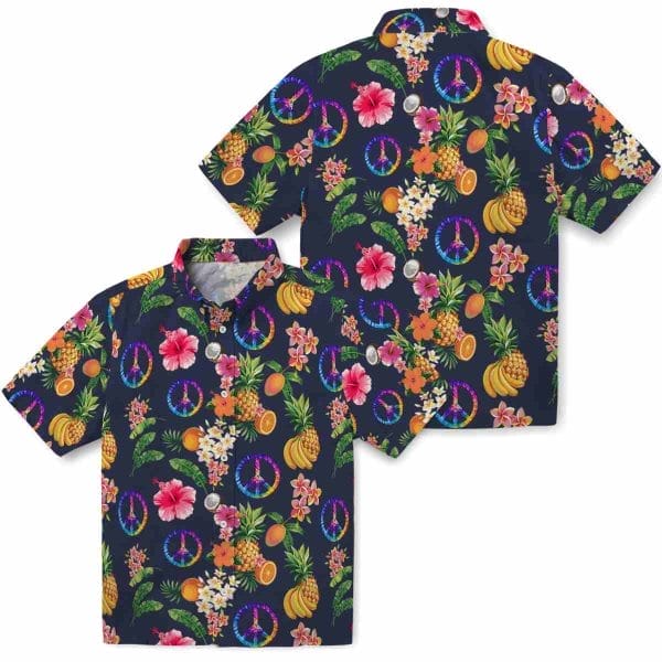 60s Hibiscus And Fruit Hawaiian Shirt Latest Model