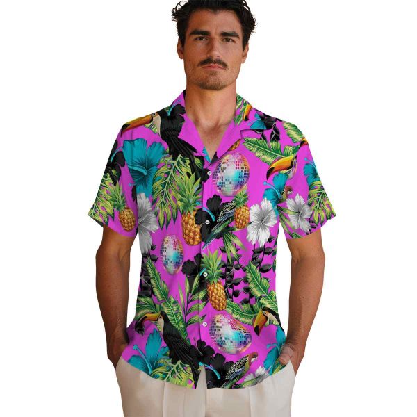 70s Toucan Hibiscus Pineapple Hawaiian Shirt High quality