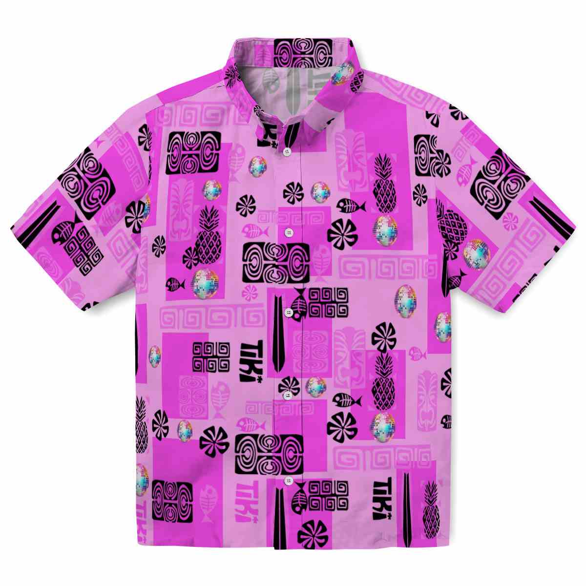 70s Tribal Symbols Hawaiian Shirt Best selling
