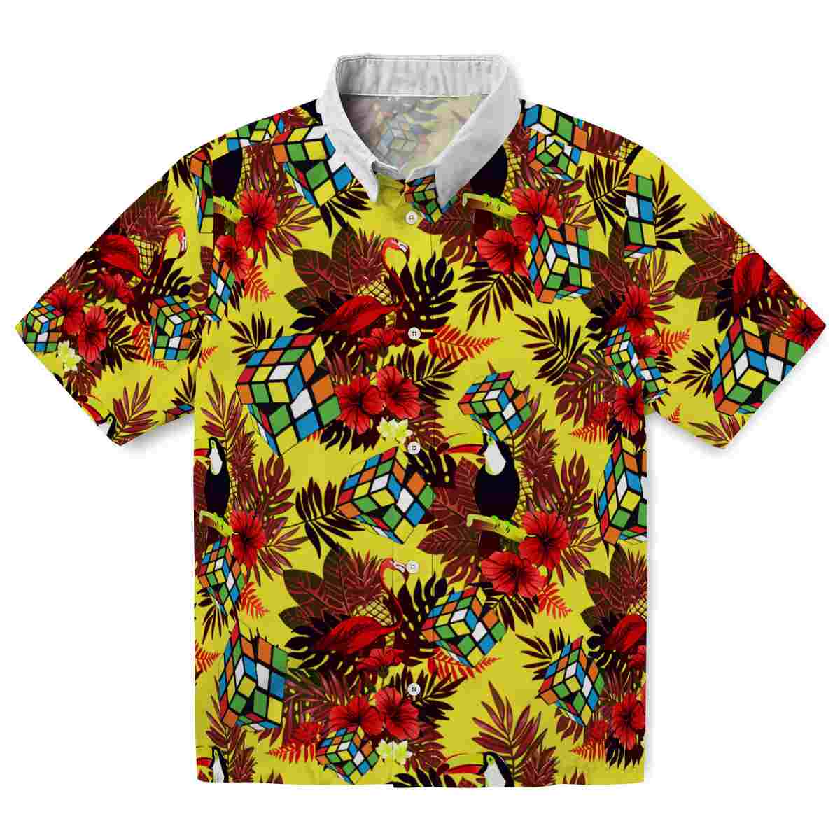 80s Floral Toucan Hawaiian Shirt Best selling 1