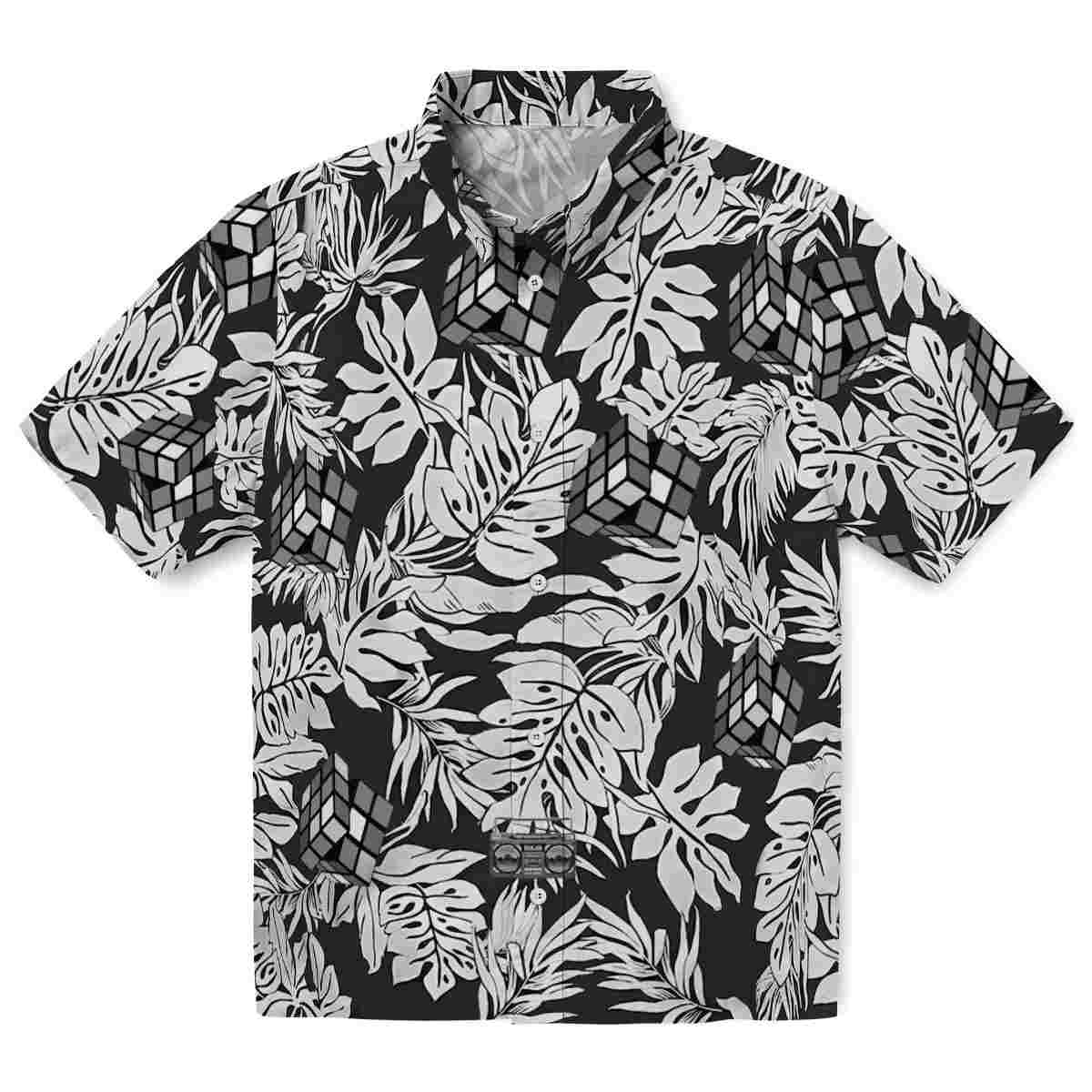 80s Monstera Leaf Pattern Hawaiian Shirt Best selling