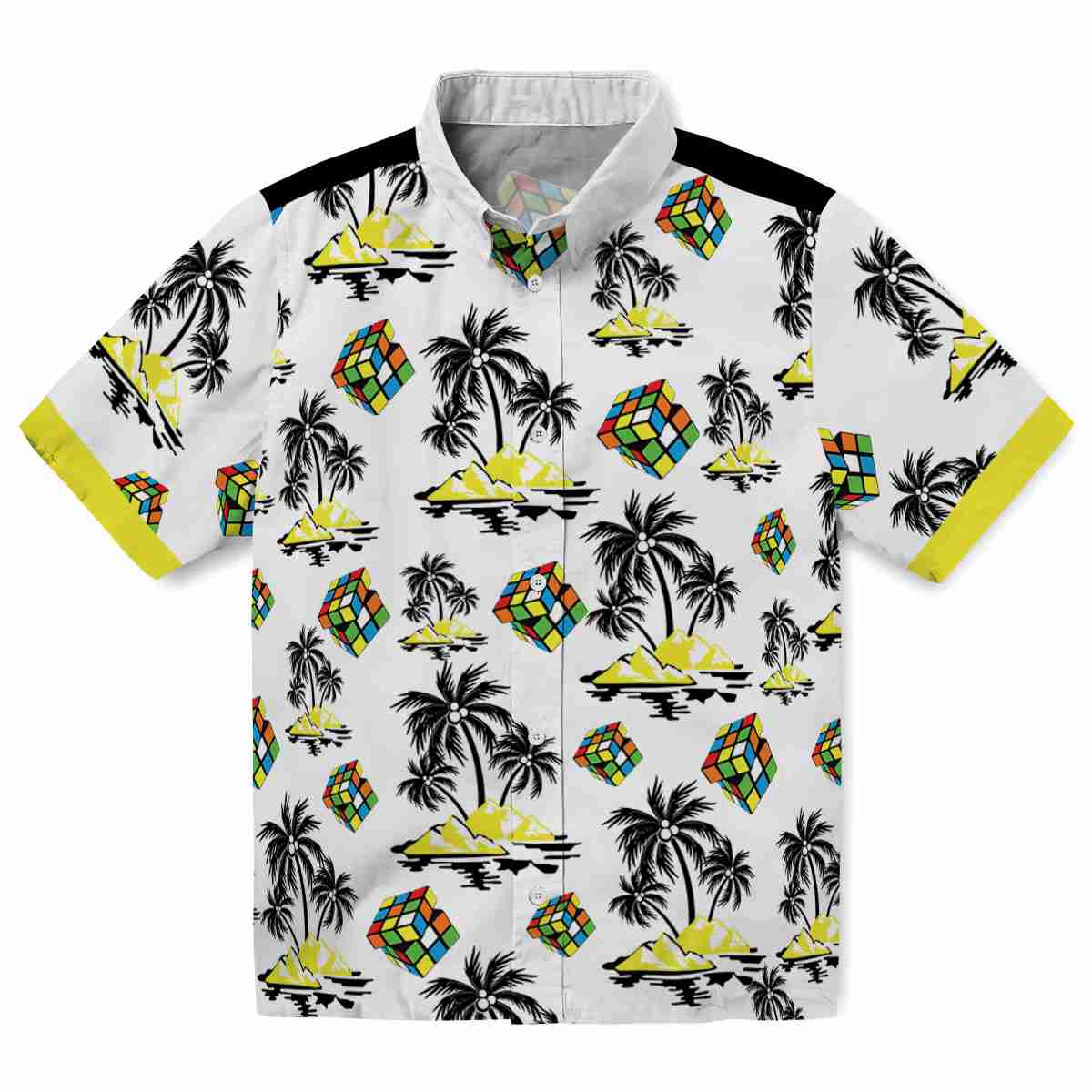 80s Palm Island Print Hawaiian Shirt Best selling