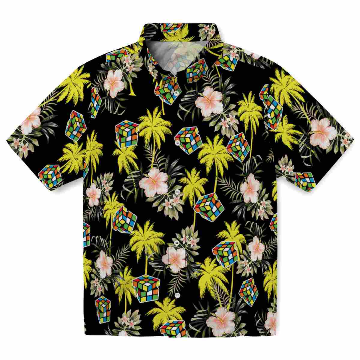 80s Palm Tree Flower Hawaiian Shirt Best selling
