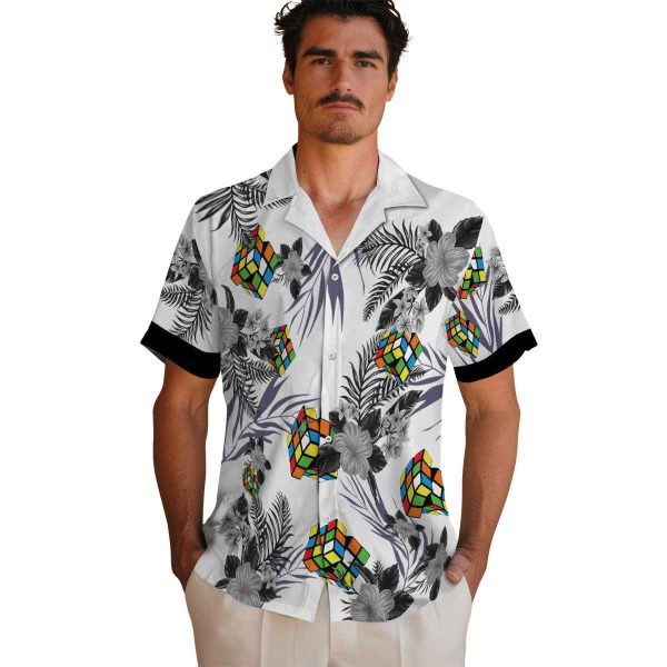 80s Patriotic Hibiscus Design Hawaiian Shirt High quality