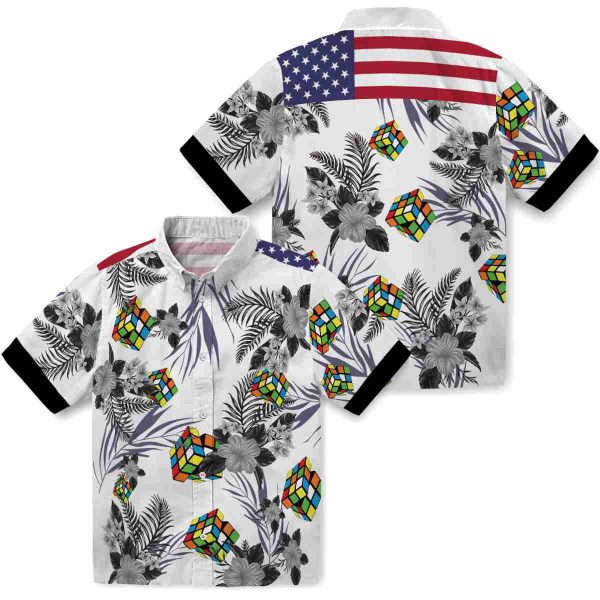 80s Patriotic Hibiscus Design Hawaiian Shirt Latest Model