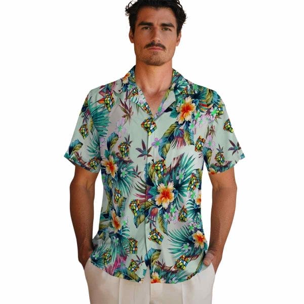 80s Tropical Foliage Hawaiian Shirt High quality