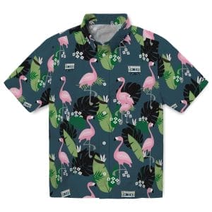 90s Flamingo Leaf Motif Hawaiian Shirt Best selling