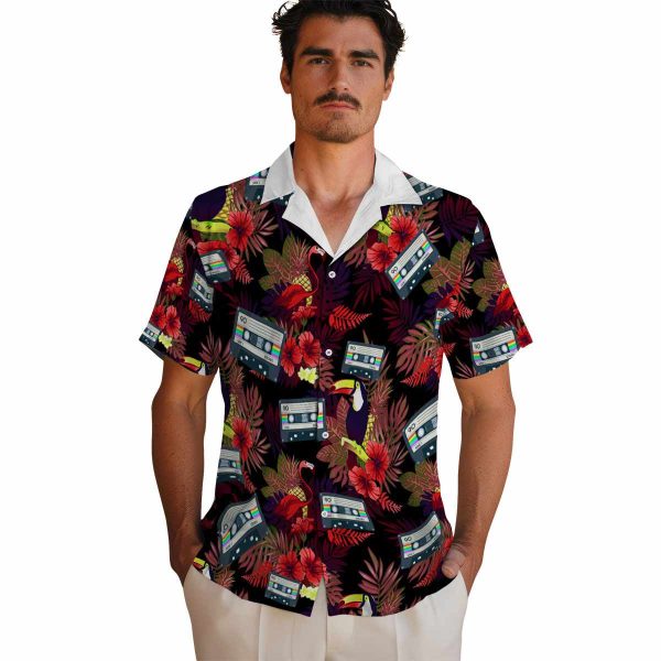 90s Floral Toucan Hawaiian Shirt High quality