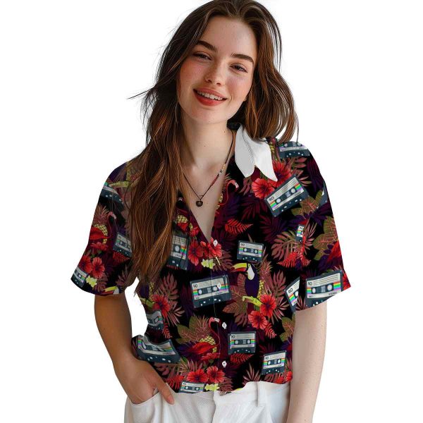 90s Floral Toucan Hawaiian Shirt Trendy