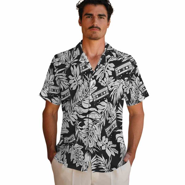 90s Monstera Leaf Pattern Hawaiian Shirt High quality