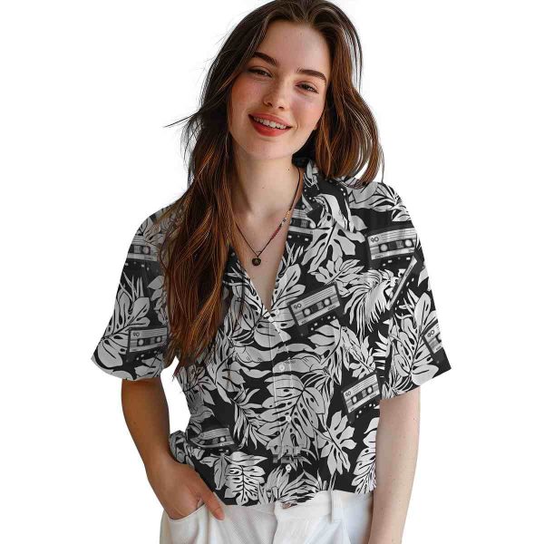 90s Monstera Leaf Pattern Hawaiian Shirt Trendy