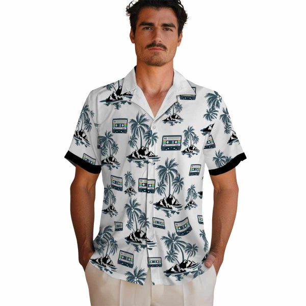 90s Palm Island Print Hawaiian Shirt High quality