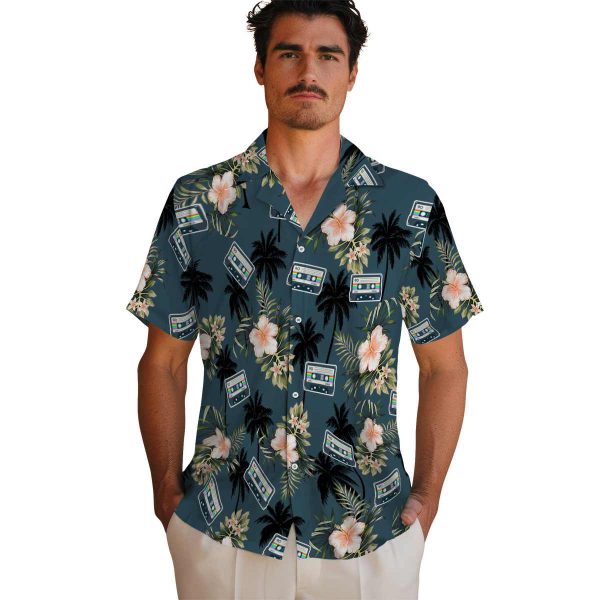 90s Palm Tree Flower Hawaiian Shirt High quality