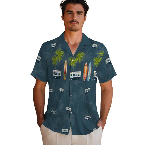 90s Surfboard Palm Hawaiian Shirt High quality