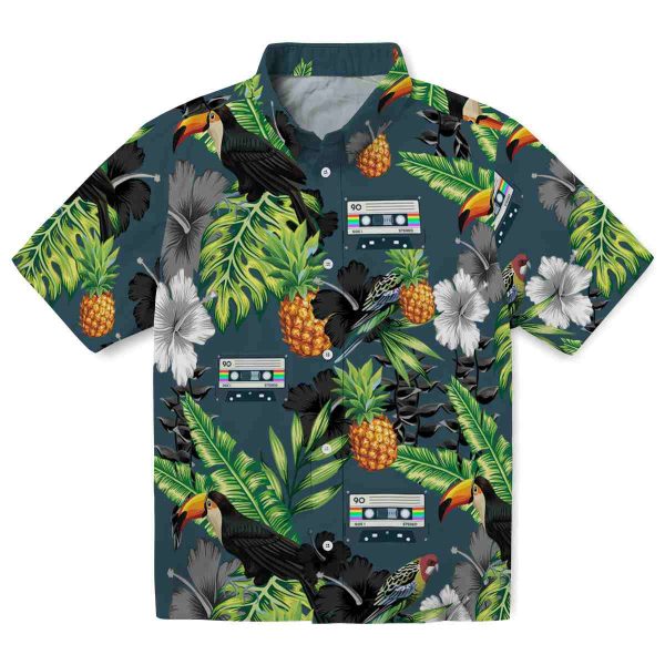 90s Toucan Hibiscus Pineapple Hawaiian Shirt Best selling