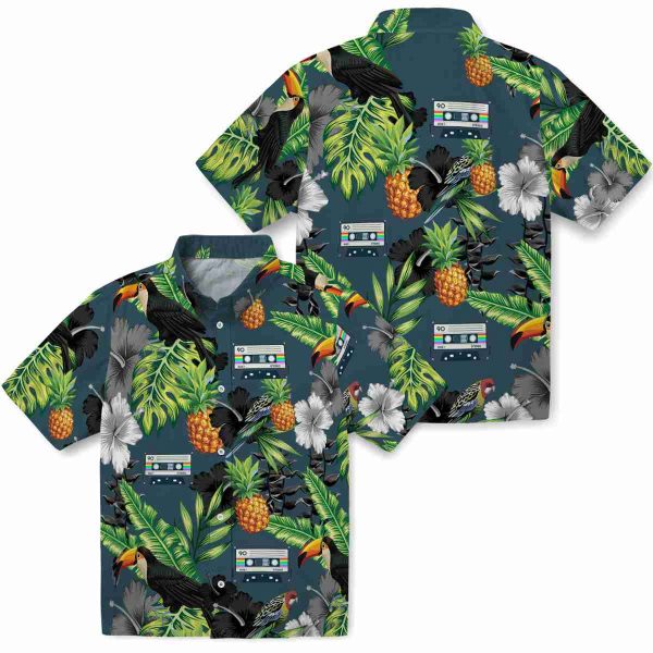 90s Toucan Hibiscus Pineapple Hawaiian Shirt Latest Model