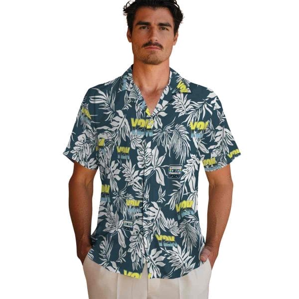 90s Tropical Leaf Hawaiian Shirt High quality