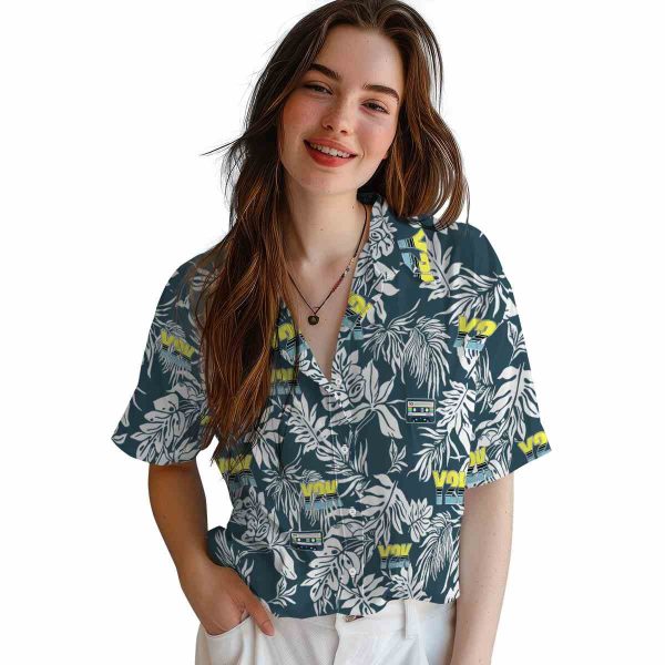 90s Tropical Leaf Hawaiian Shirt Trendy