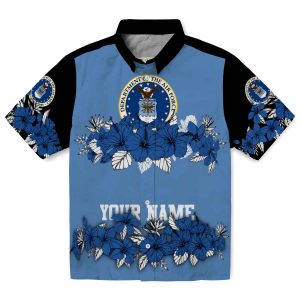 Air Force Hibiscus Stripe Hawaiian Shirt Best selling