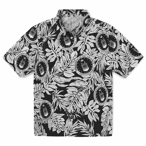 Air Force Monstera Leaf Pattern Hawaiian Shirt Best selling