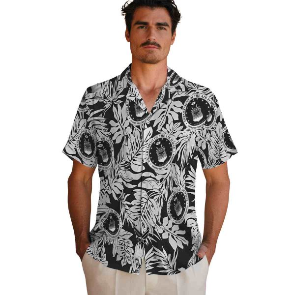 Air Force Monstera Leaf Pattern Hawaiian Shirt High quality