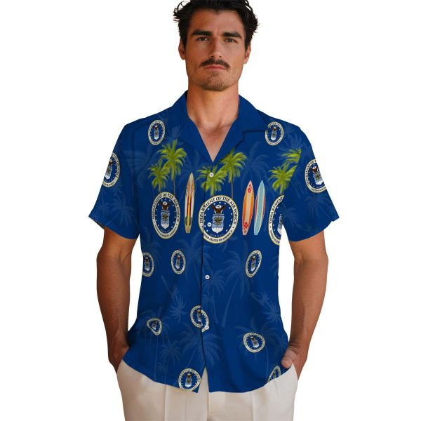 Air Force Surfboard Palm Hawaiian Shirt High quality